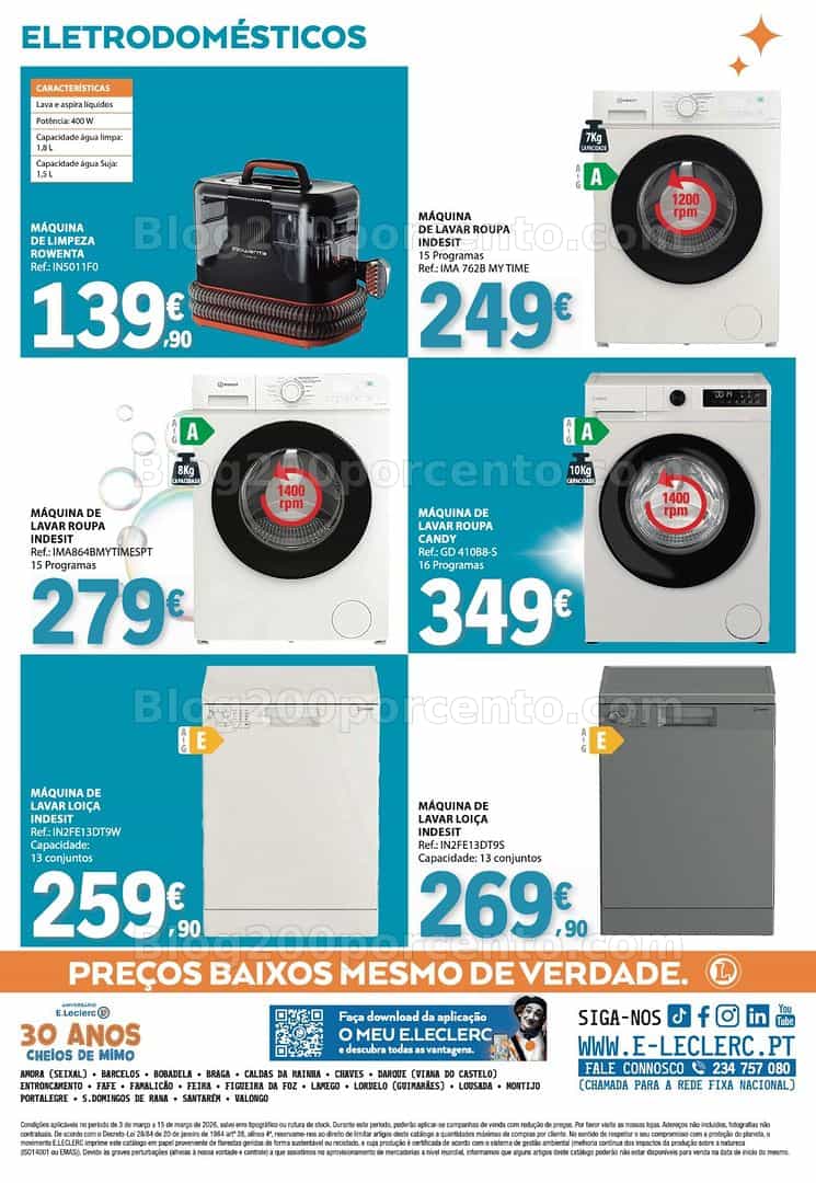 Antevisão Folheto E-LECLERC Limpeza Promoções de 3 a 15 março